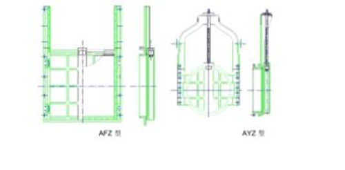 AFZ暗桿式鑄鐵方閘門結(jié)構(gòu)圖