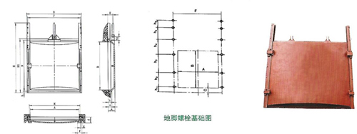 PZ平板鑄鐵閘門安裝布置結(jié)構(gòu)圖