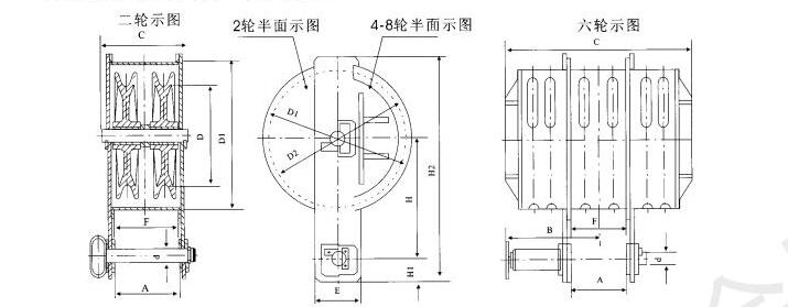 QPK型啟閉機(jī)動(dòng)滑輪結(jié)構(gòu)圖