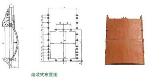 組裝式鑄鐵閘門結(jié)構(gòu)圖